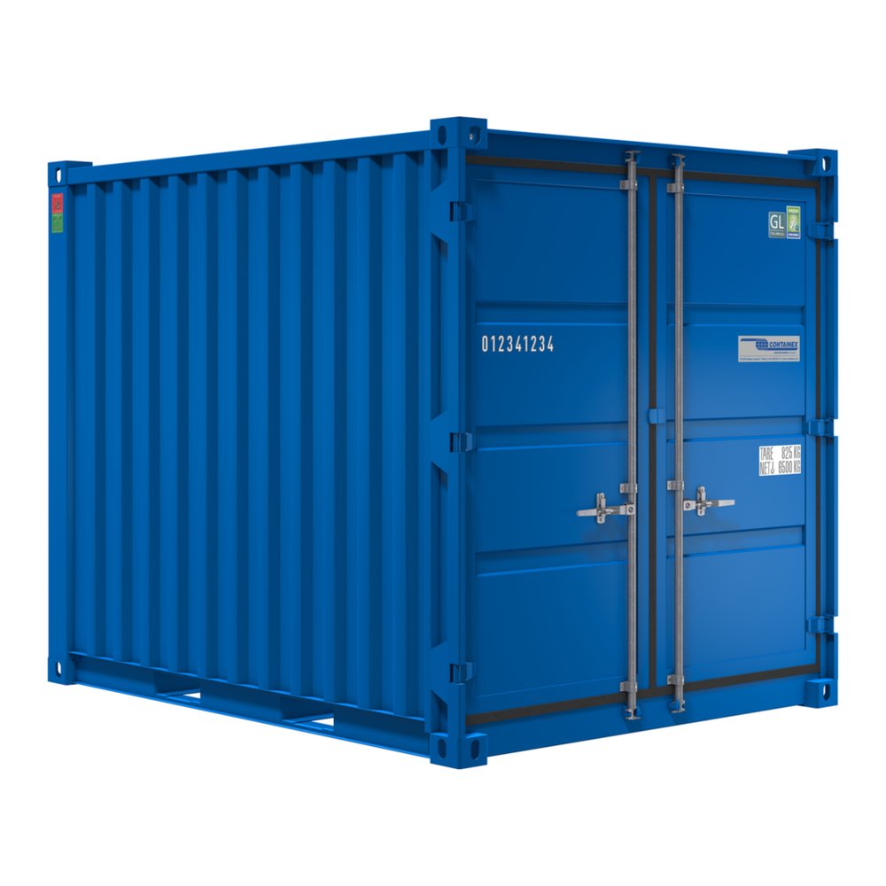Lagercontainer 10 fot (blå)