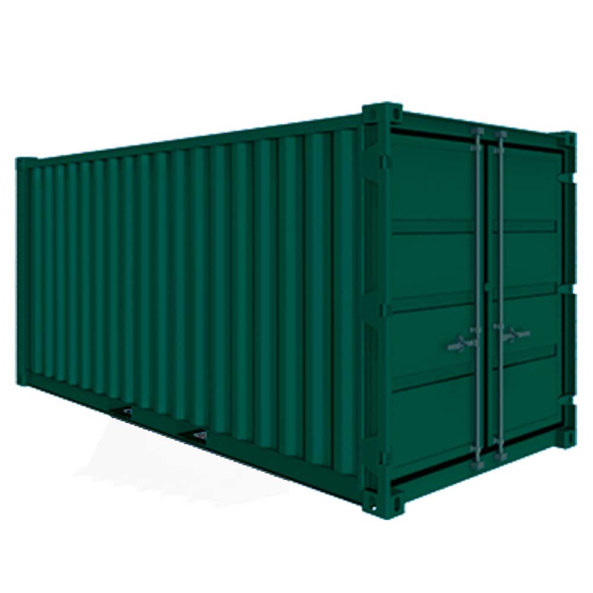 Lagercontainer 10' grønn